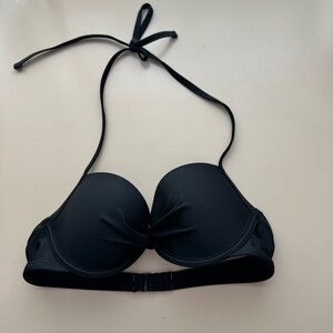NWT Aerie Black Push Up Underwire Bikini Top Size 34B Swimwear Top